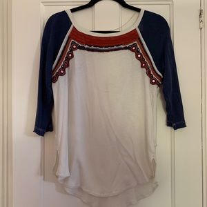 Free People Baseball Tee